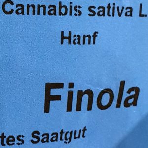Certified hemp seeds Finola label