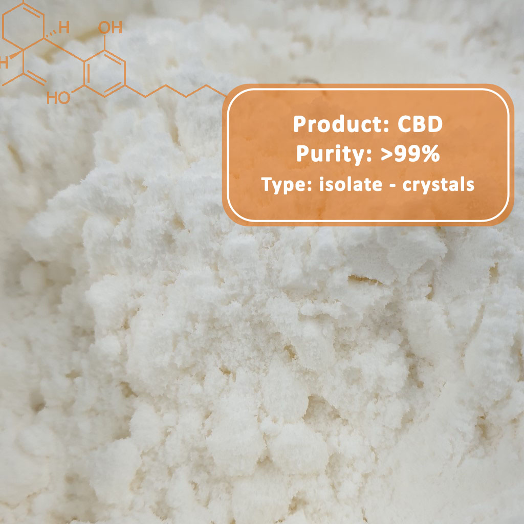 Pure 99% CBD isolate powder