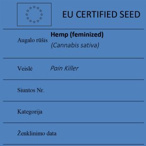 Pain Killer Cannabis sativa certified seed label