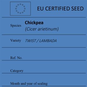 Chickpea Cicer arietinum certified seed label