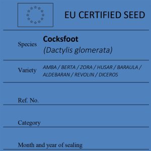 Cocksfoot Dactylis glomerata certified seed label