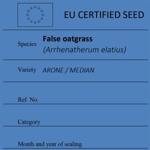 False oatgrass Arrhenatherum elatius certified seed label