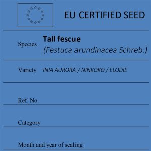 Tall fescue Festuca arundinacea Schreb. certified seed label