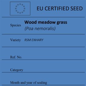 Wood meadow grass Poa nemoralis certified seed label