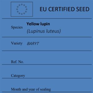 Yellow lupin Lupinus luteus certified seed label