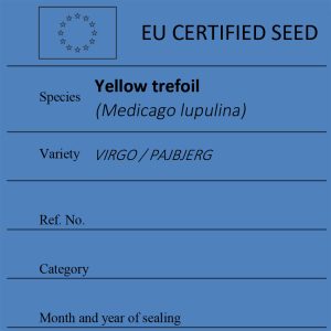 Yellow trefoil Medicago lupulina certified seed label